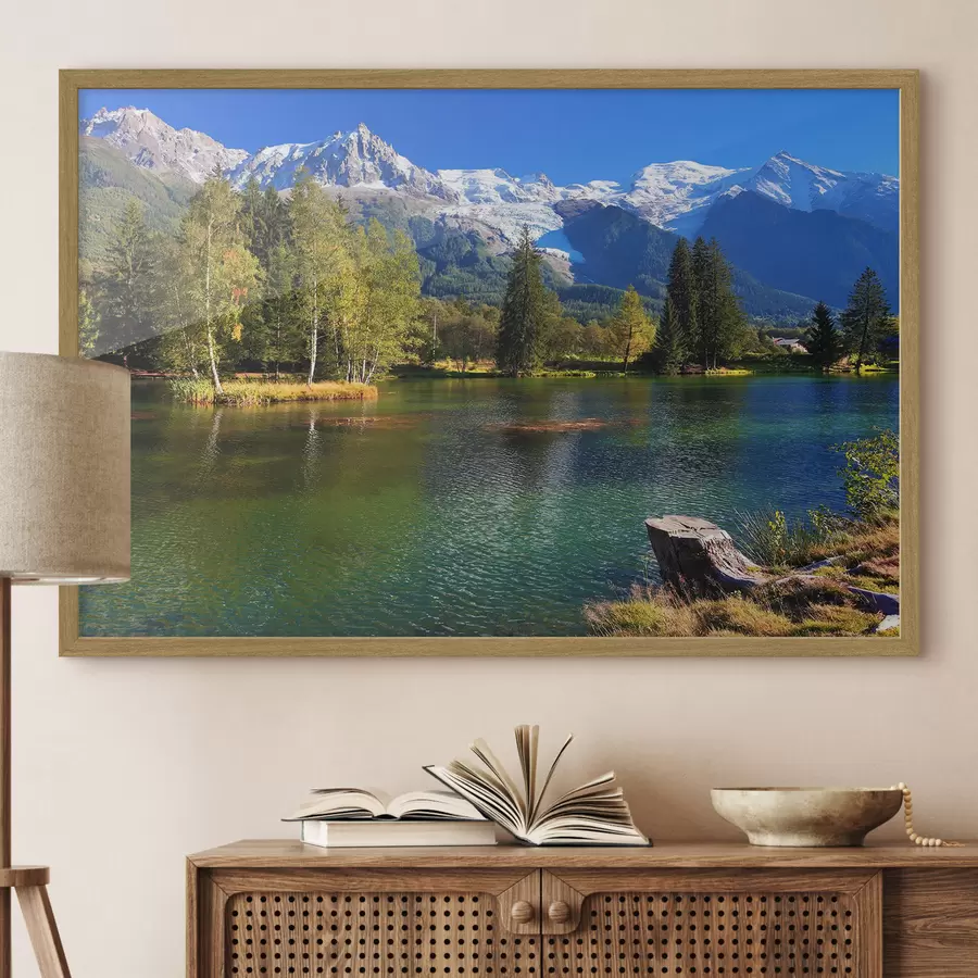 Fototapeta Rzeka u podnóża gór f08443