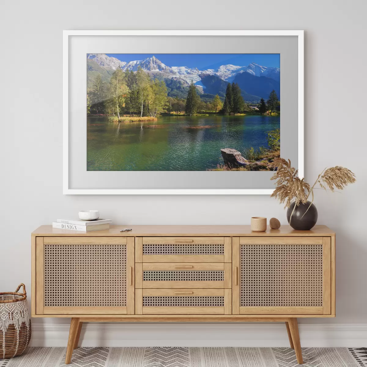 Plakat Rzeka u podnóża gór f08443