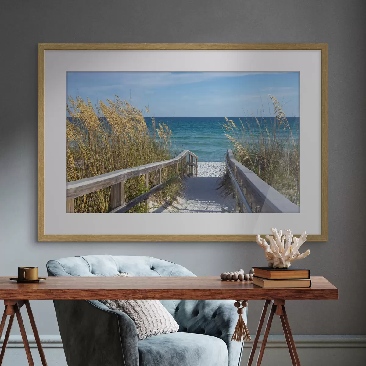 Plakat Drewniany most do morza f08222