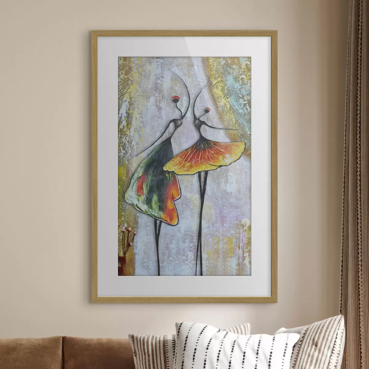 Plakat Barwny taneczny duet f01740