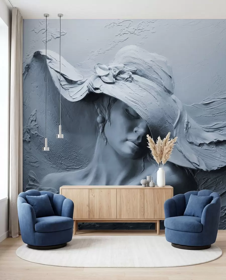 Fototapeta Rzeźbiona dama w błękicie u62592v2