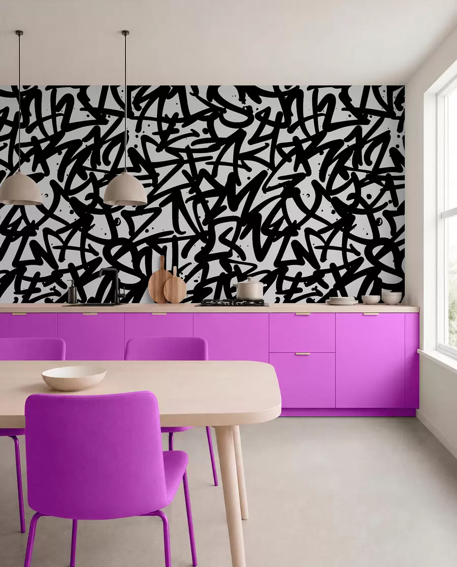 Fototapeta Graffiti Emotions: Czarny u99087v3