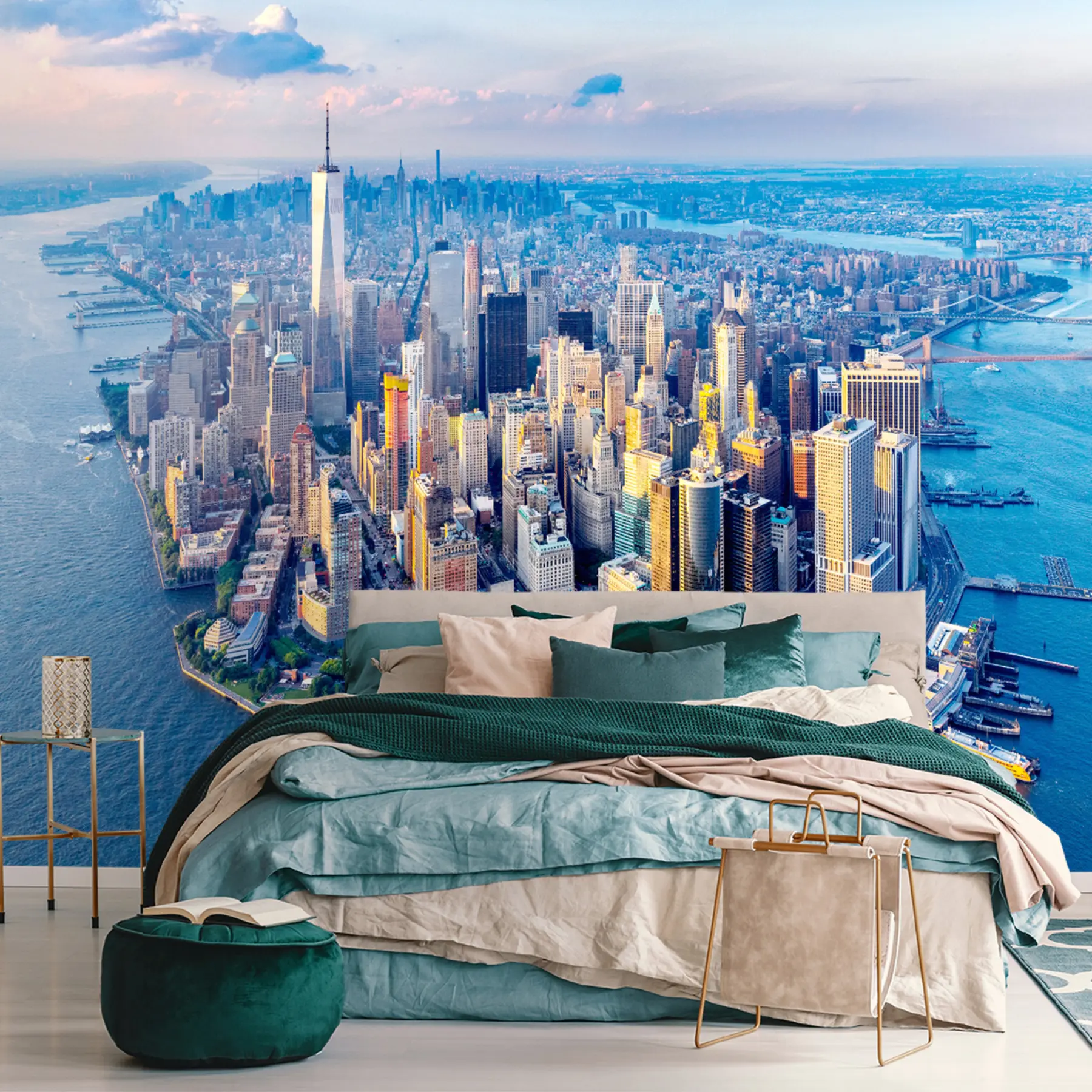 Fototapeta Widok Nowego Jorku na Manhattan z lotu ptaka, USA u98643