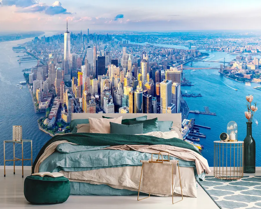 Fototapeta Widok Nowego Jorku na Manhattan z lotu ptaka, USA u98643