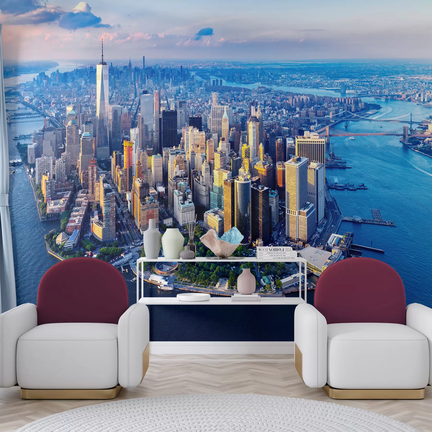 Fototapeta Widok Nowego Jorku na Manhattan z lotu ptaka, USA u98643