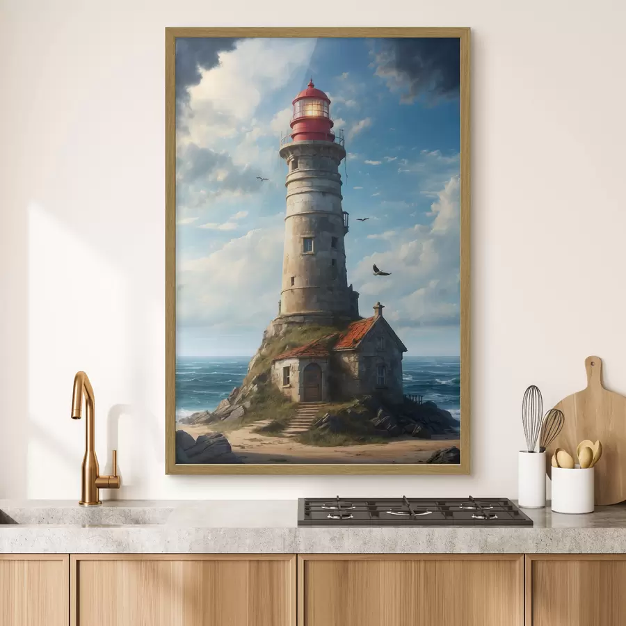 Fototapeta Stara latarnia morska nad morzem f36448