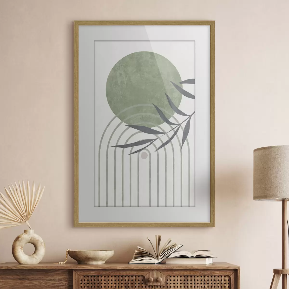 Plakat Abstrakcyjna geometria linii łuku i okręgu to nowoczesny trend f36421