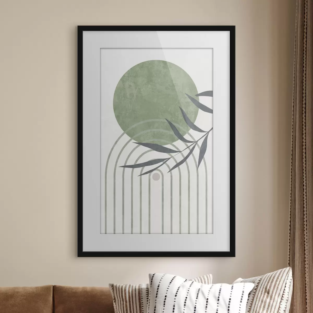 Plakat Abstrakcyjna geometria linii łuku i okręgu to nowoczesny trend f36421