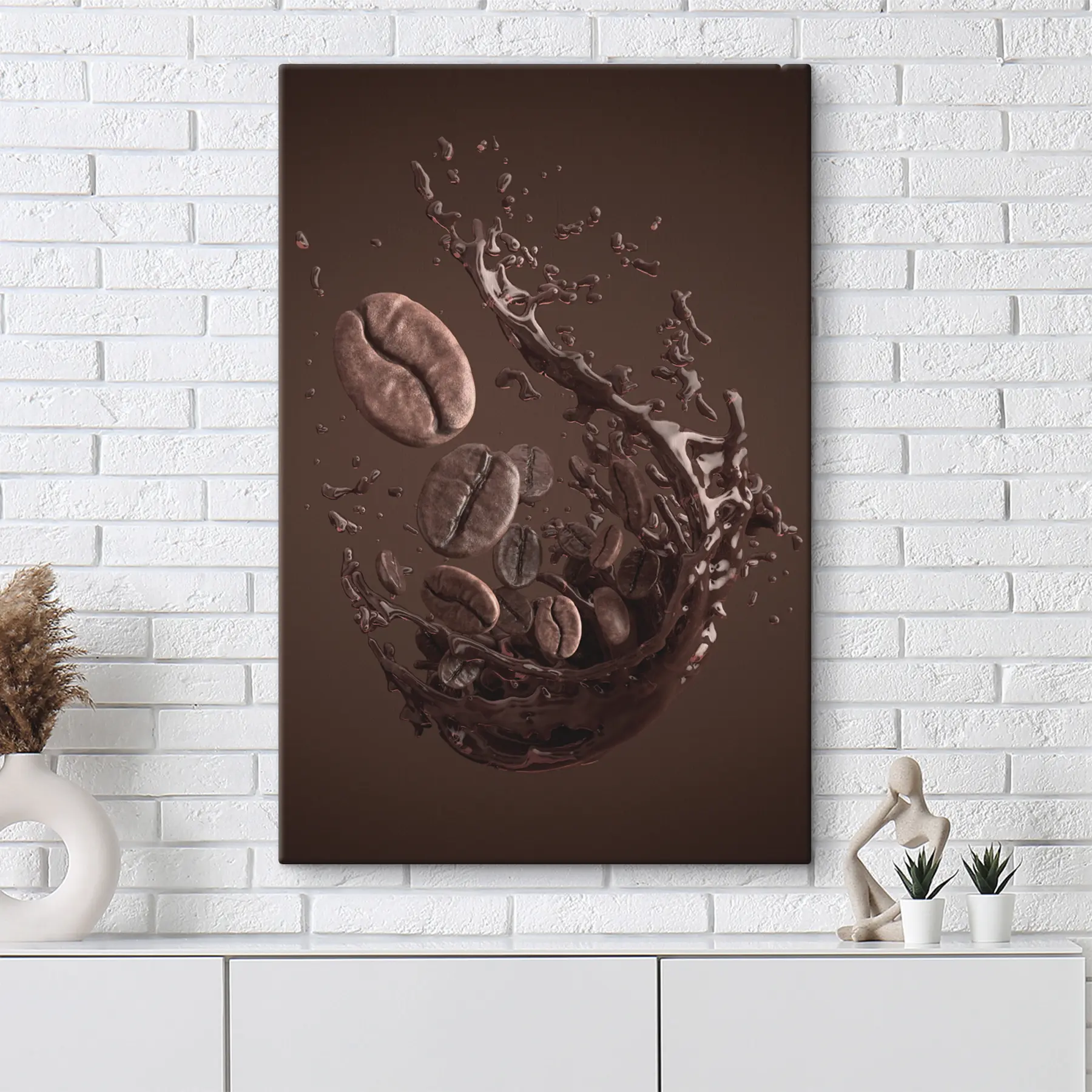 Obraz Efekt graficzny kawy i ziaren kawy s37176