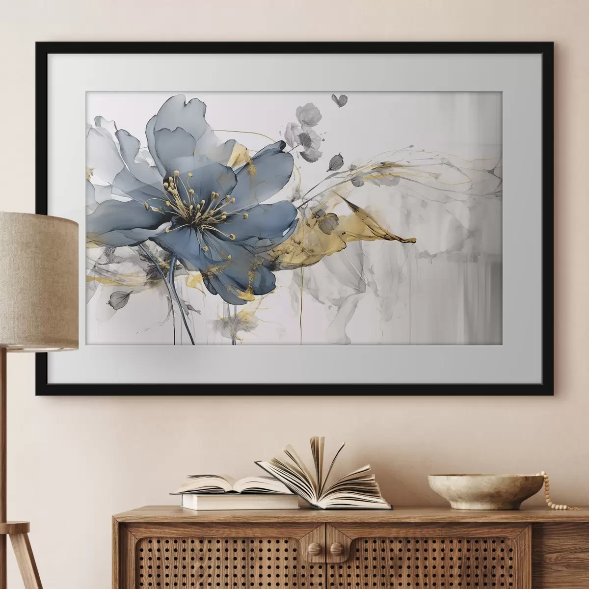 Plakat Lot błękitnych płatków f35527