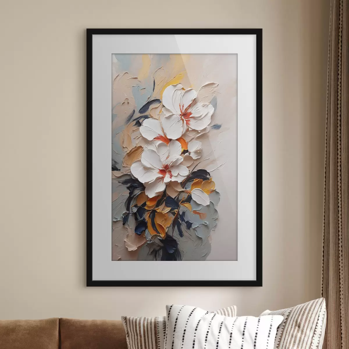 Plakat Abstrakcyjne kwiaty w oleju f37330