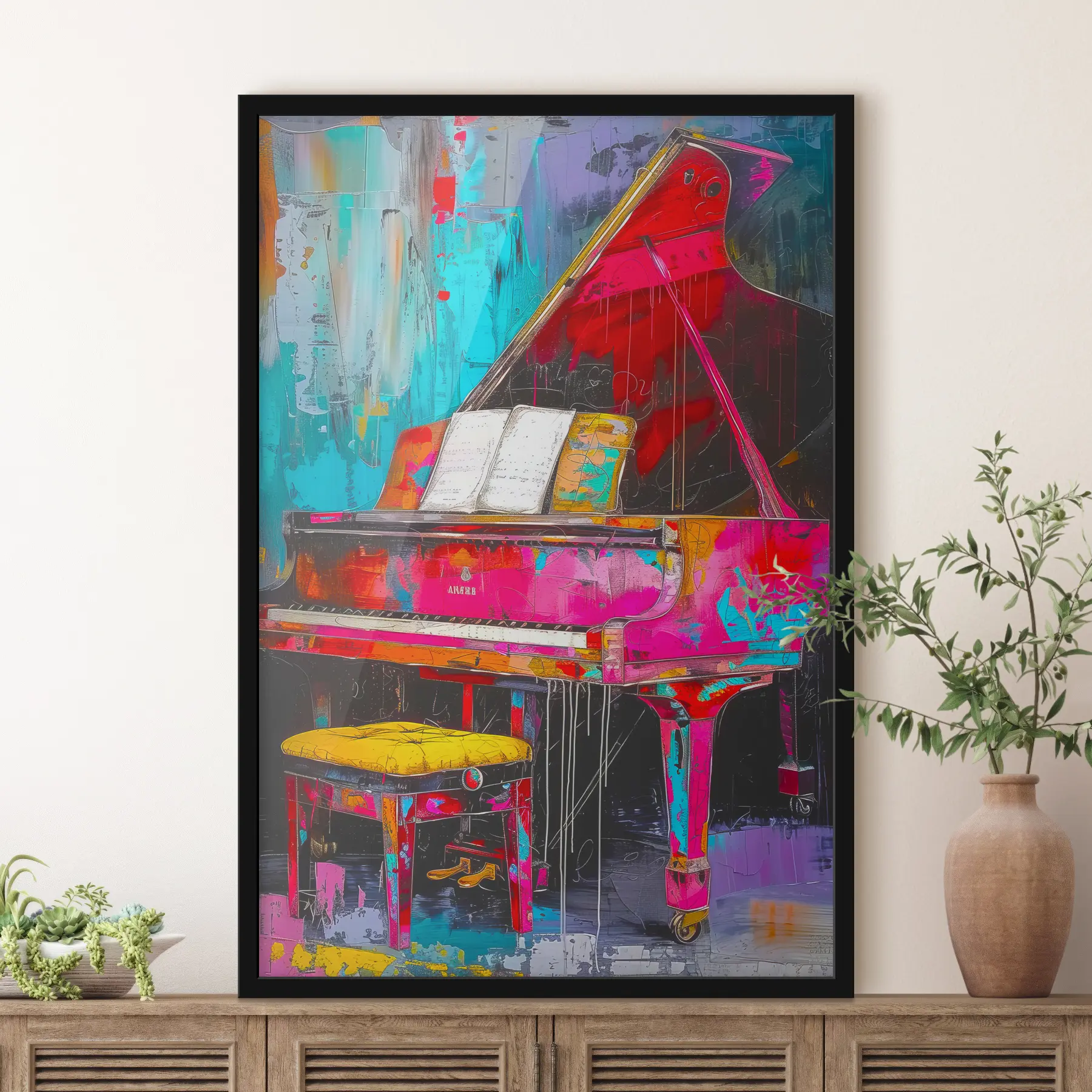 Fototapeta Akwarelowy fortepian f37458