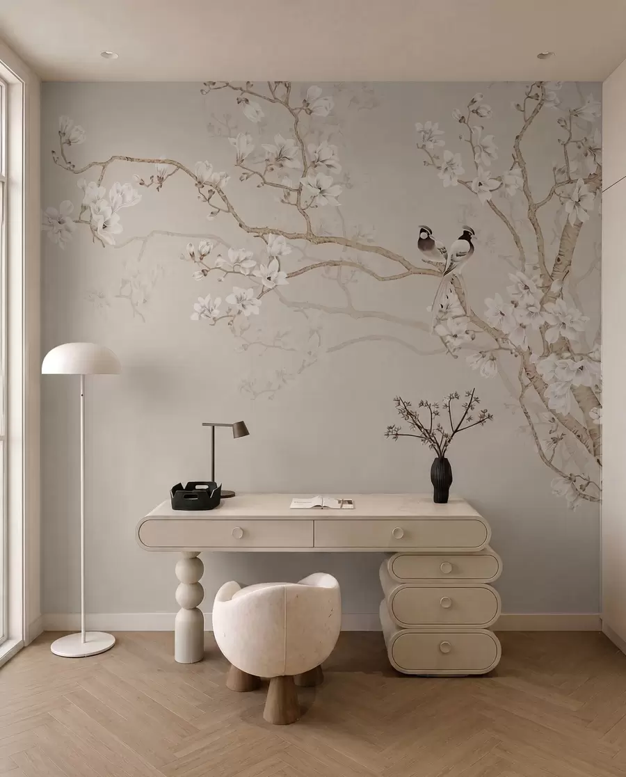 Fototapeta Drzewo magnolii w ogrodzie u25842d1